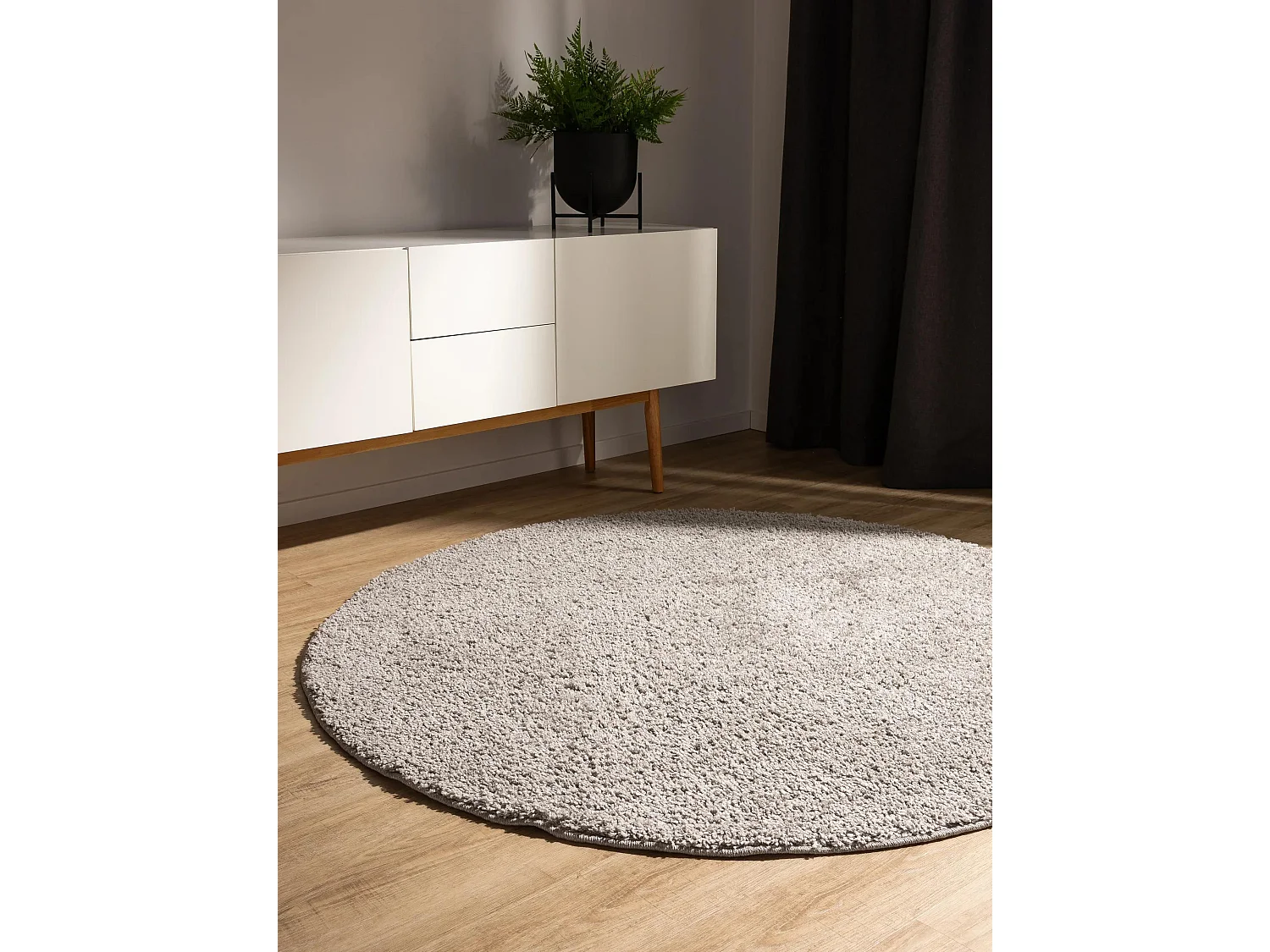 Tapis à poils longs Soho Gris clair ø 250 cm rond