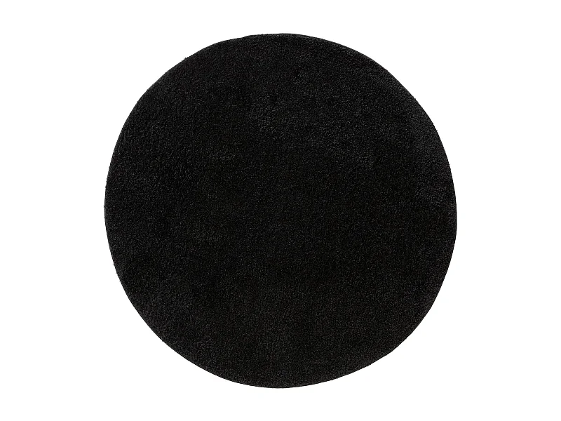Tapis à poils longs Soho Noir ø 120 cm rond