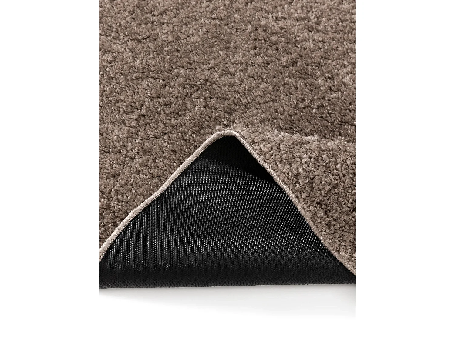 Tapis à poils longs Soho Taupe ø 80 cm rond