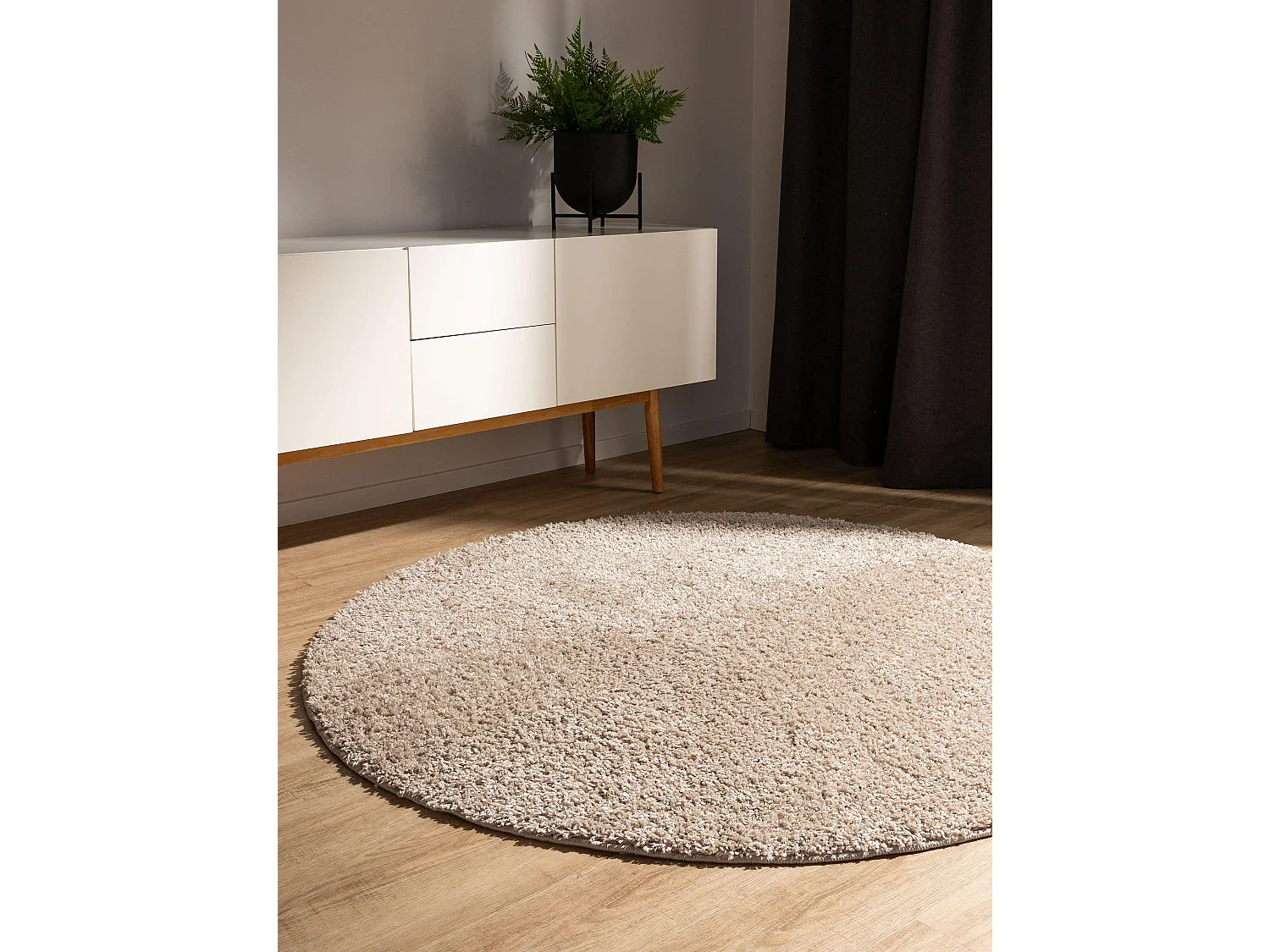 Tapis à poils longs Soho Beige ø 250 cm rond