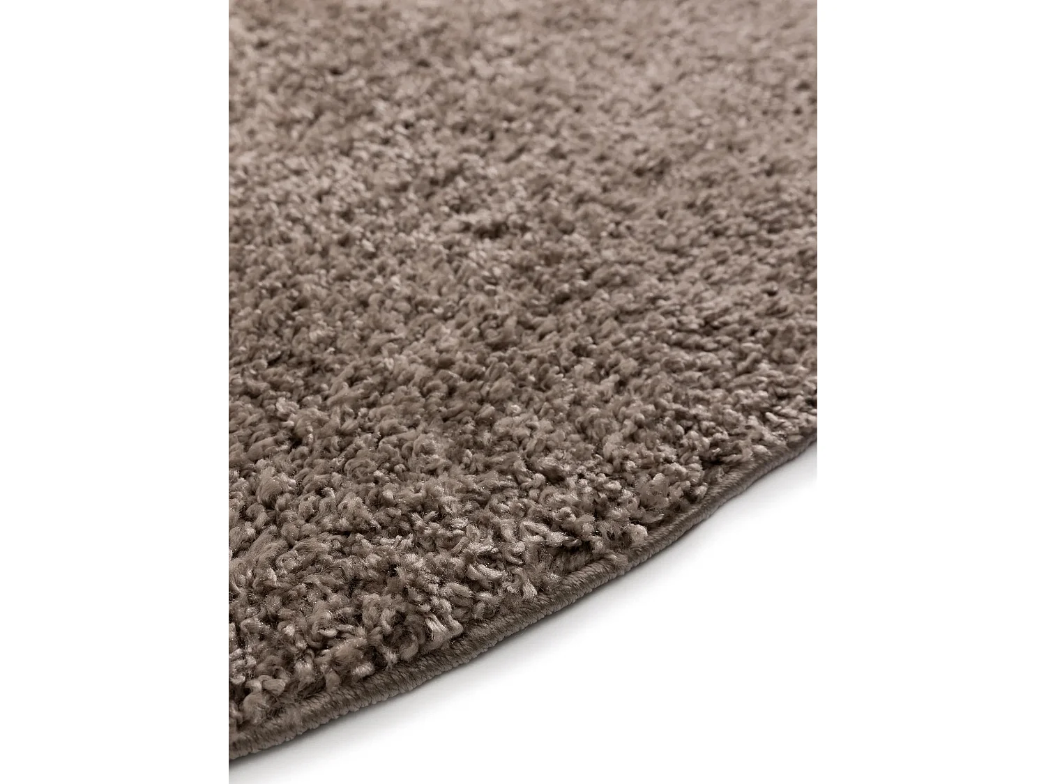 Tapis à poils longs Soho Taupe ø 120 cm rond