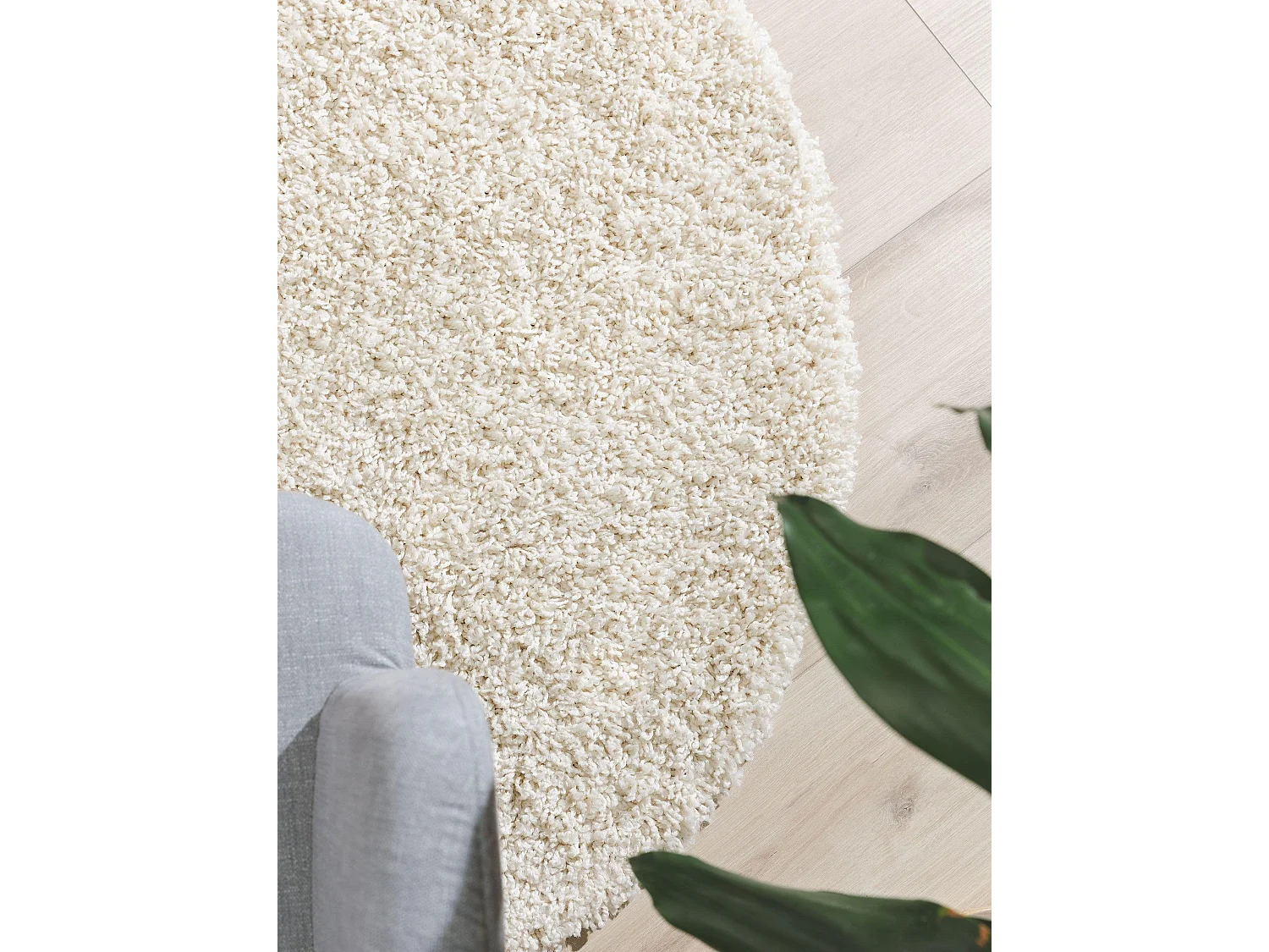 Tapis à poils longs Soho Crème ø 160 cm rond