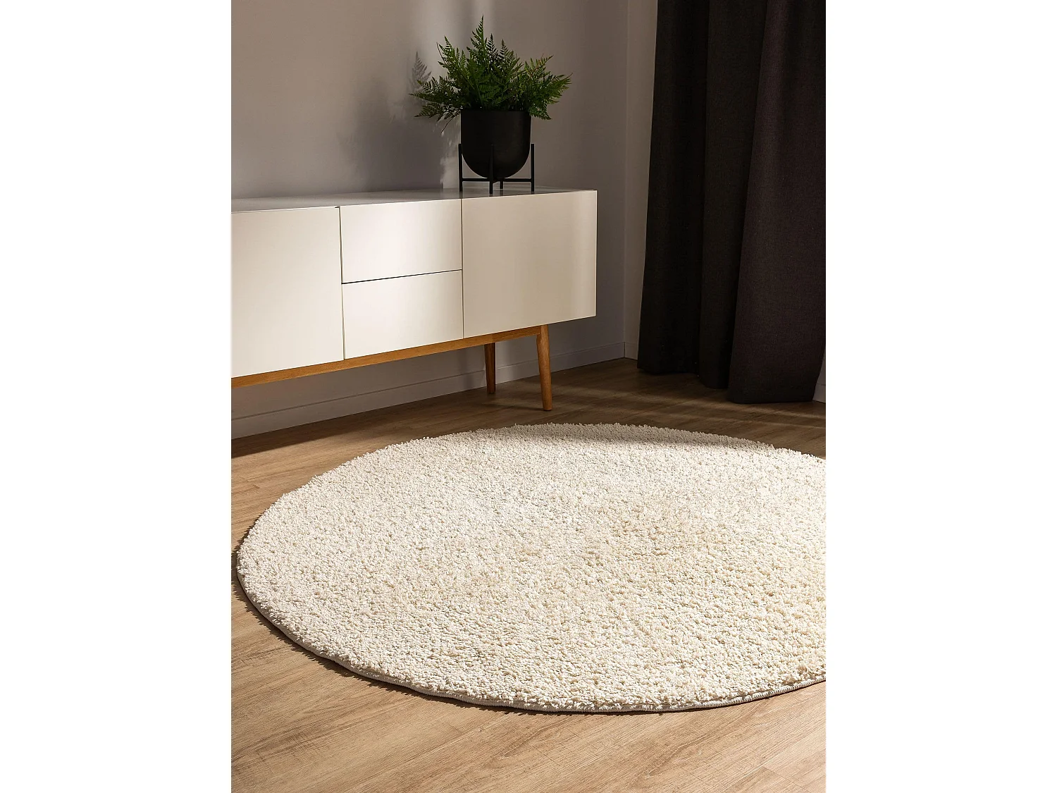 Tapis à poils longs Soho Crème ø 250 cm rond