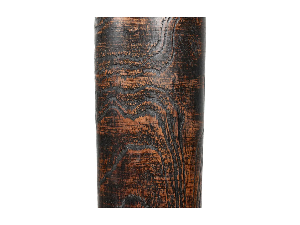 Vase décoratif 59 cm racine de bois de teck finition noire - GABRIELA