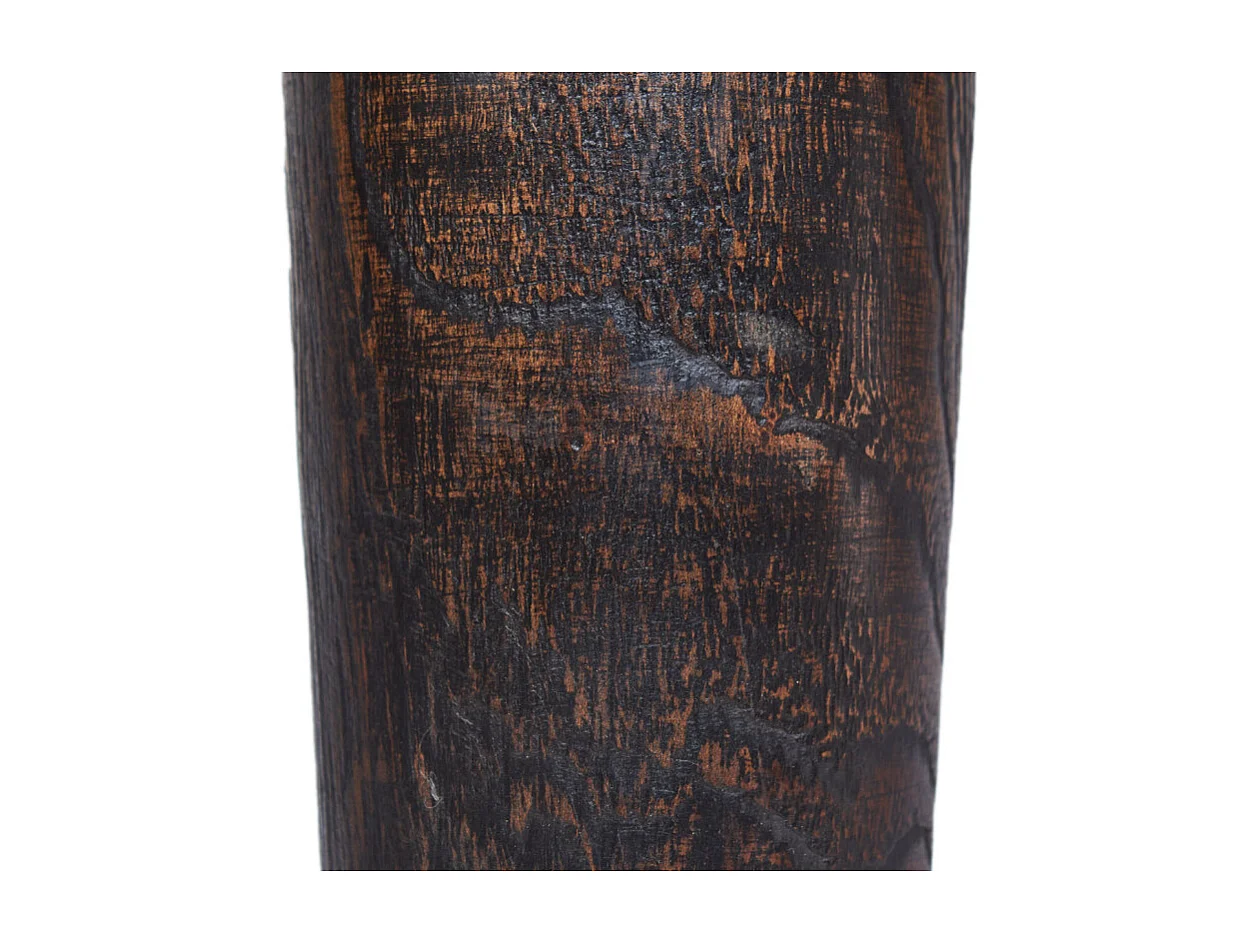 Vase décoratif 29 cm racine de bois de teck finition noire - GABRIELA