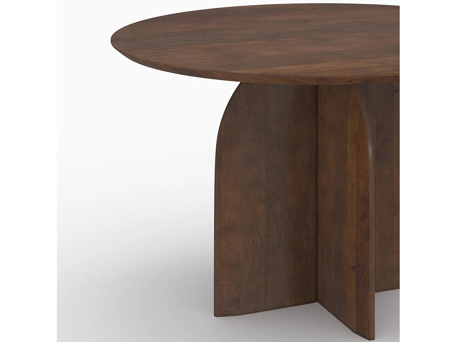 Table ronde en bois de manguier 4 places - Caïpi