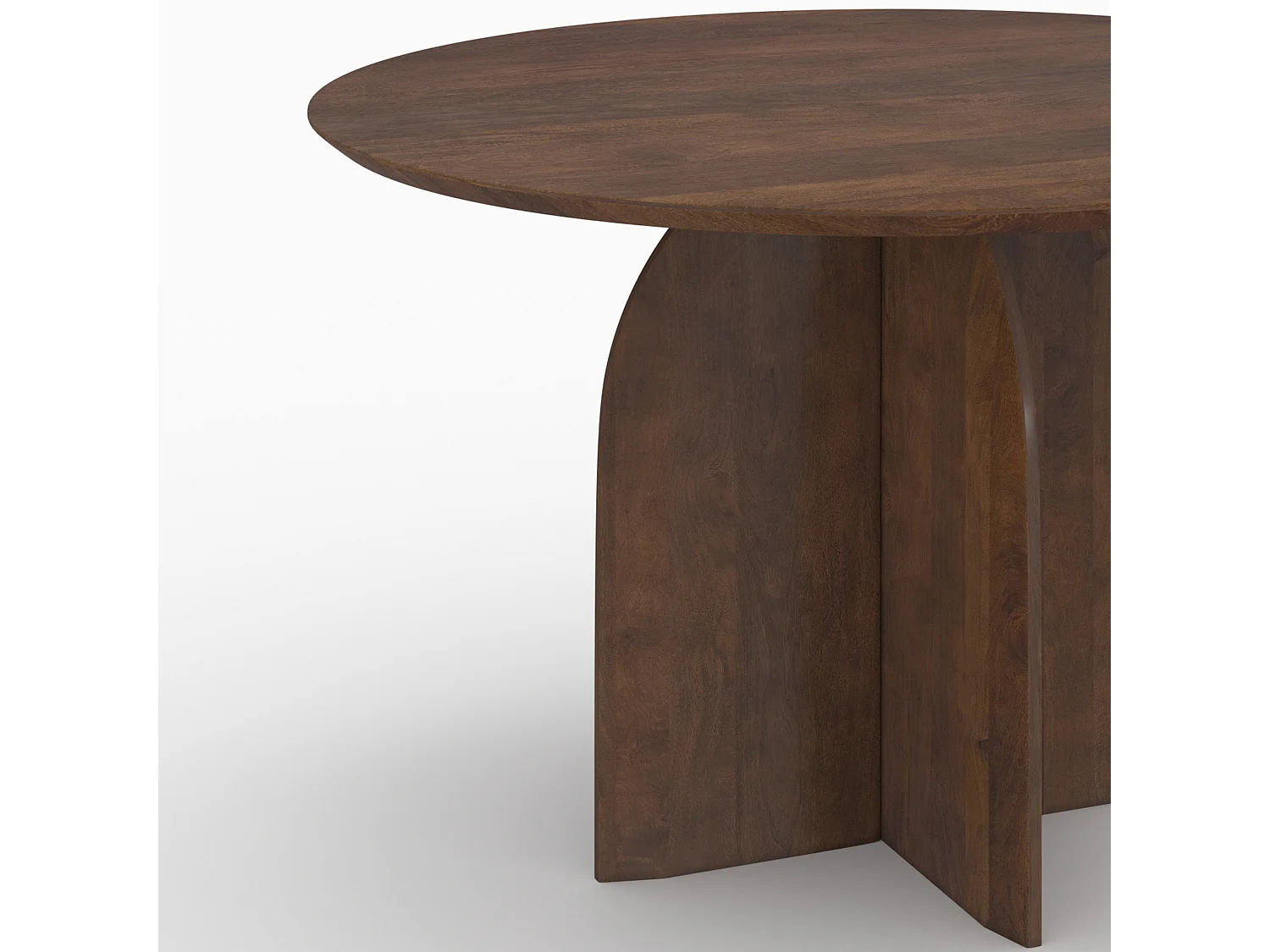 Table ronde en bois de manguier 4 places - Caïpi