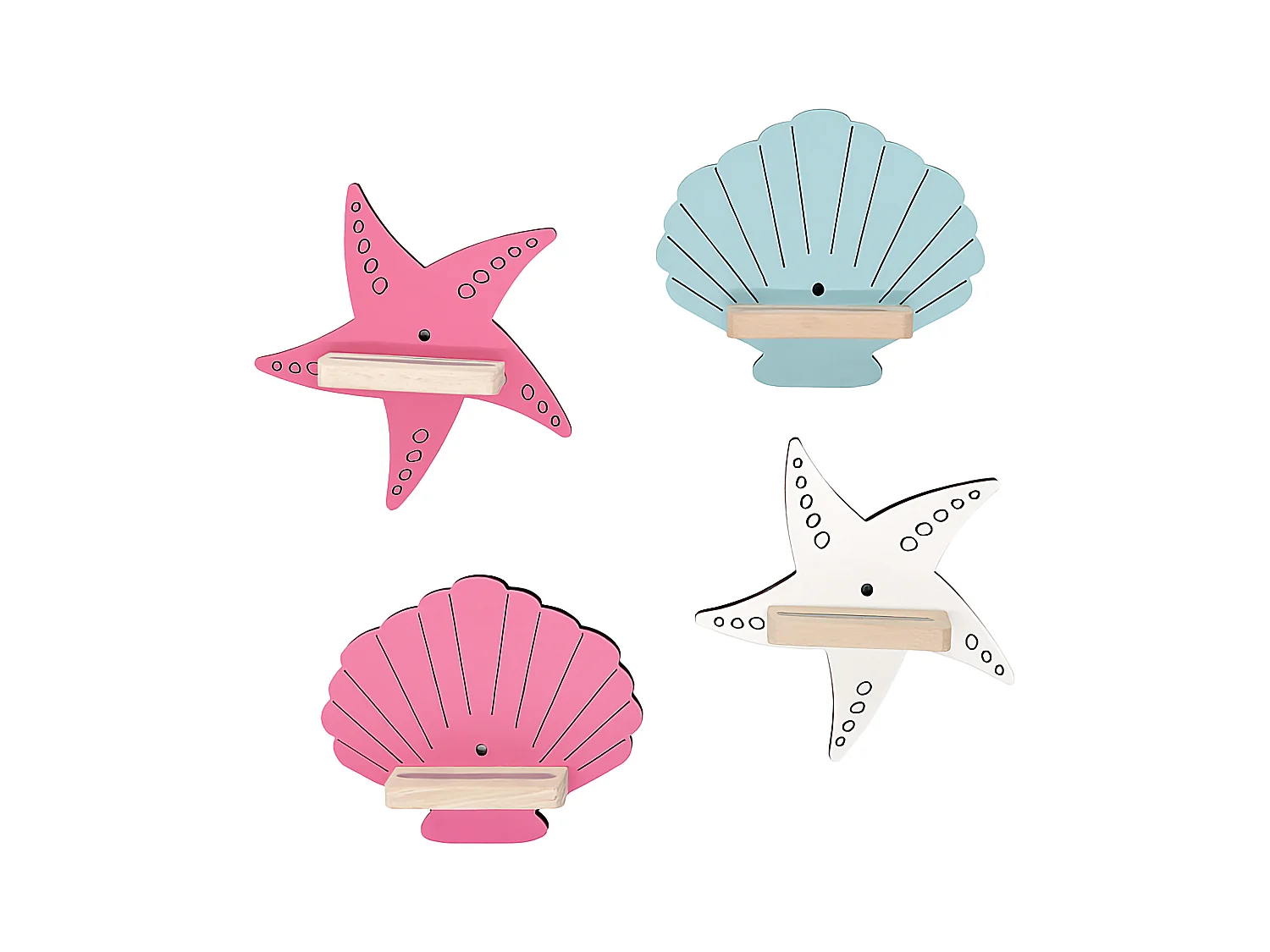 Prateleira de parede BOARTI Regal Azul A. 31 x L. 34 x P. 19 cm