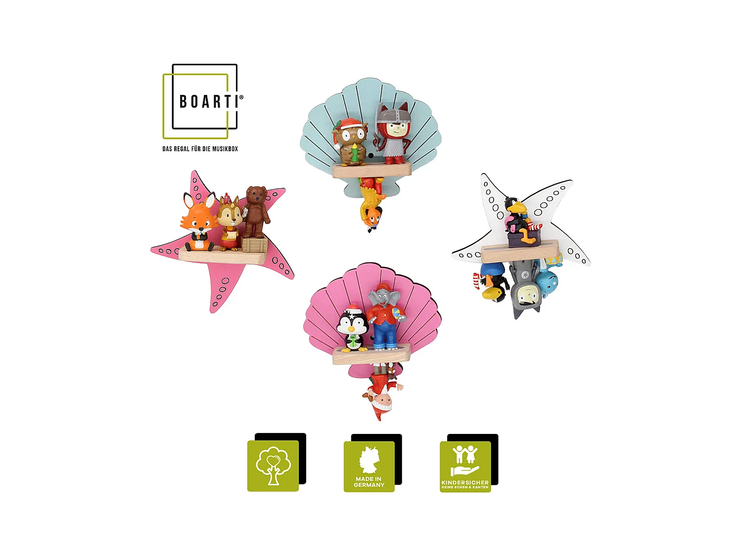 Prateleira de parede BOARTI Regal Azul A. 31 x L. 34 x P. 19 cm