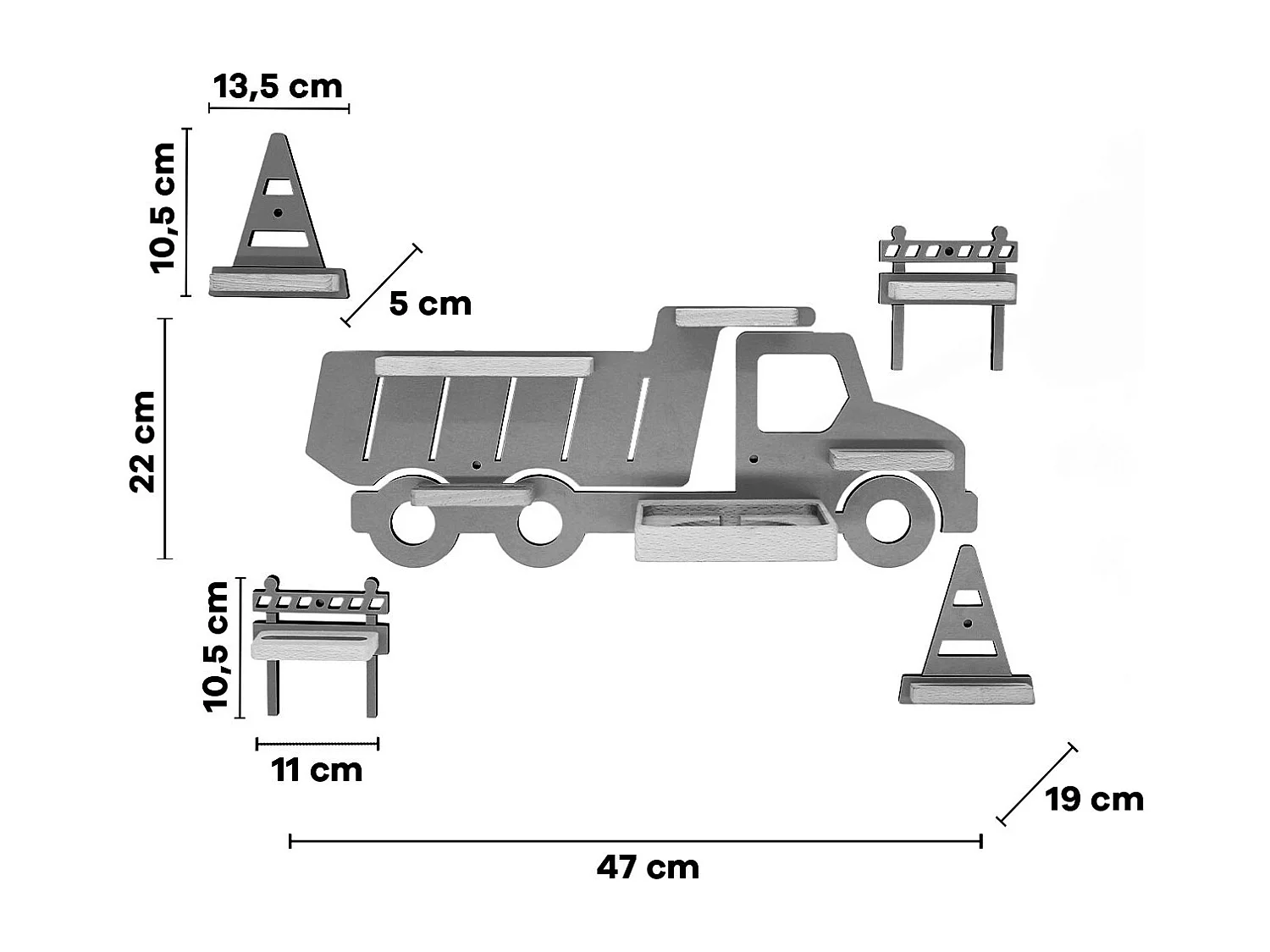 Etagère Camion Kipper Enfants Corps Tonies