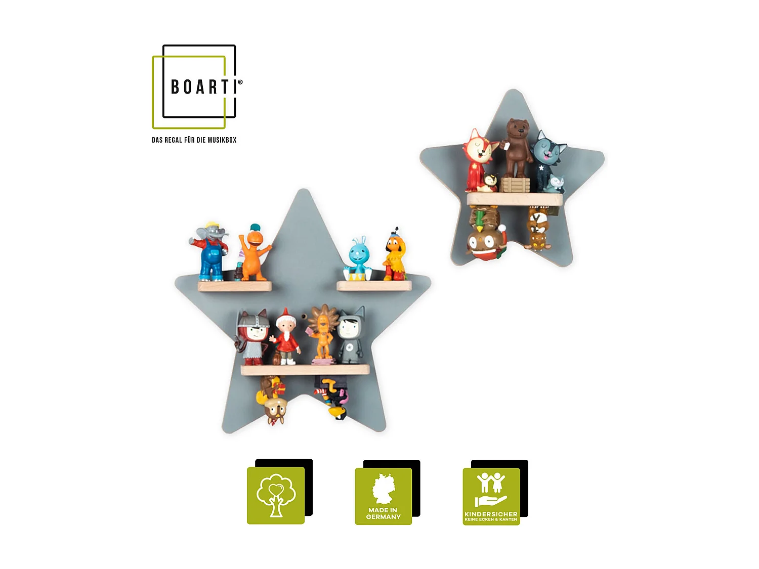 Wall Rack BOARTI Regal Gray H. 33 x W. 33 x D. 5 cm