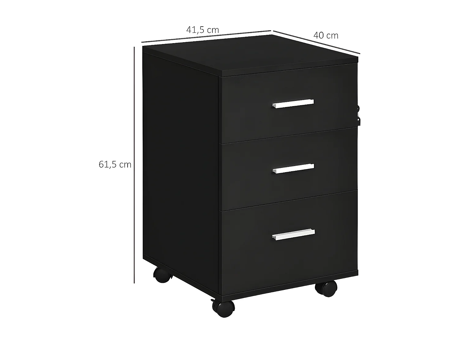 Caisson de bureau rangement JEANNE noir
