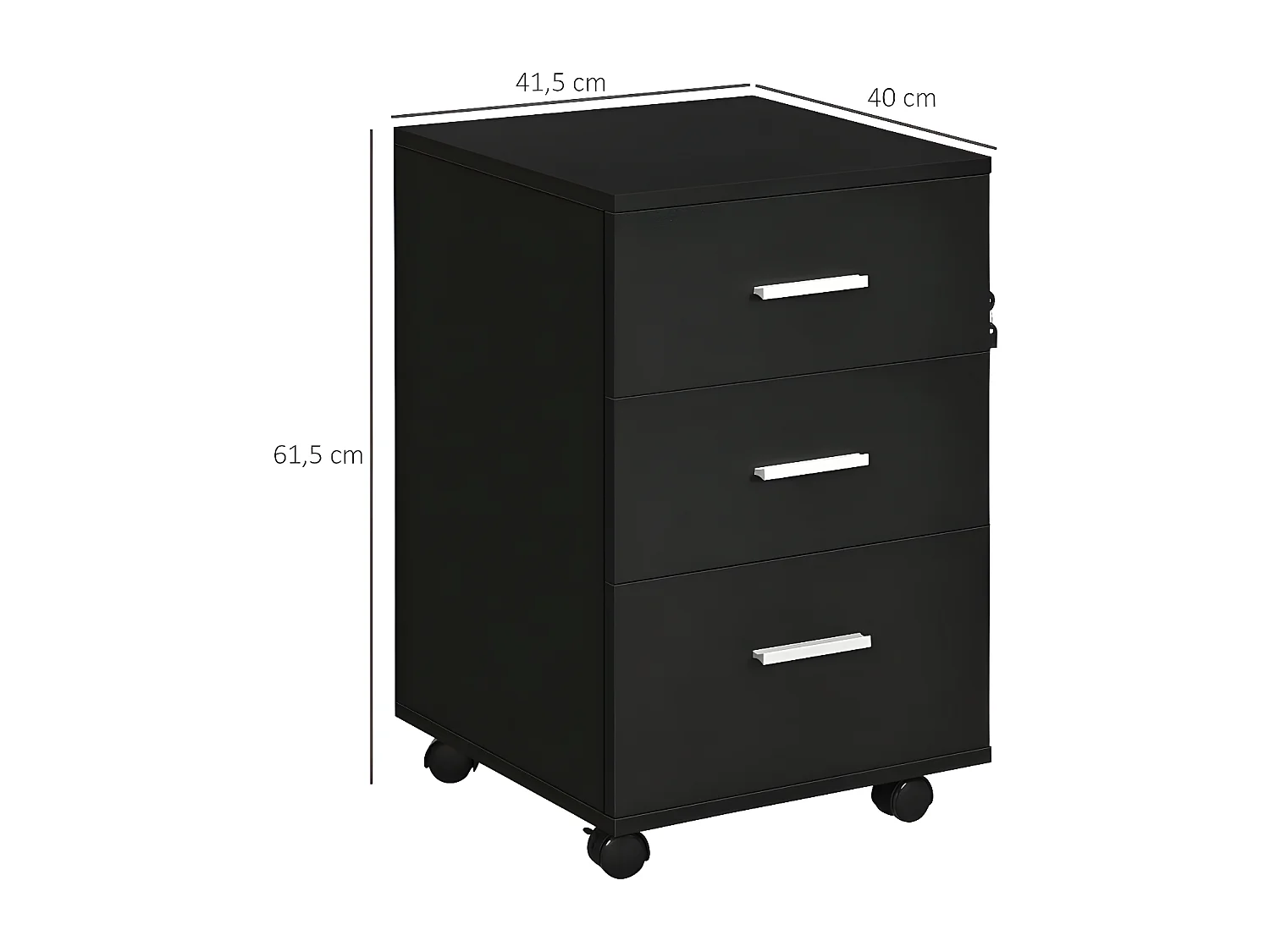 Caisson de bureau rangement JEANNE noir