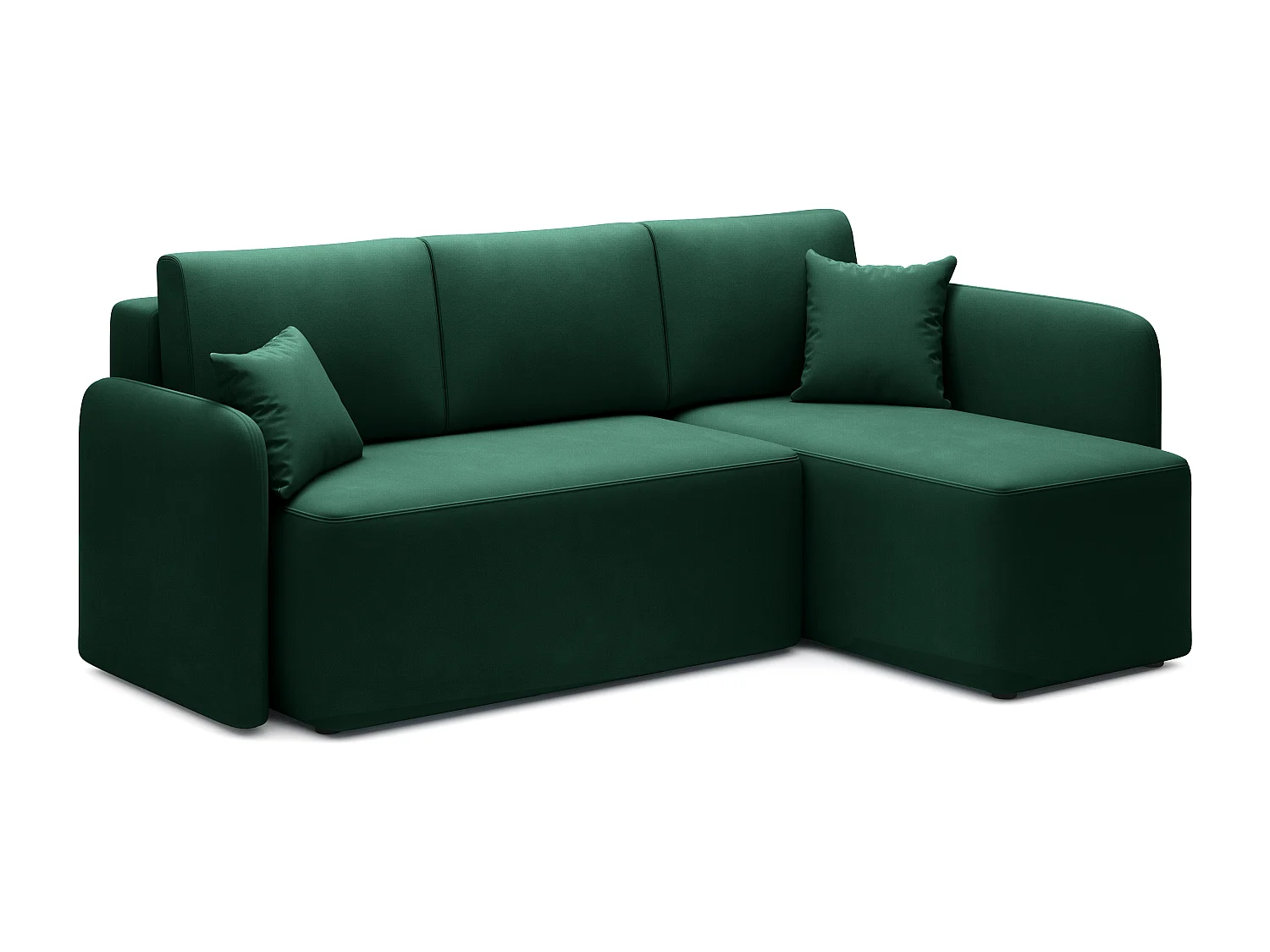 Ecksofa Sergy L/Stoff-Grün