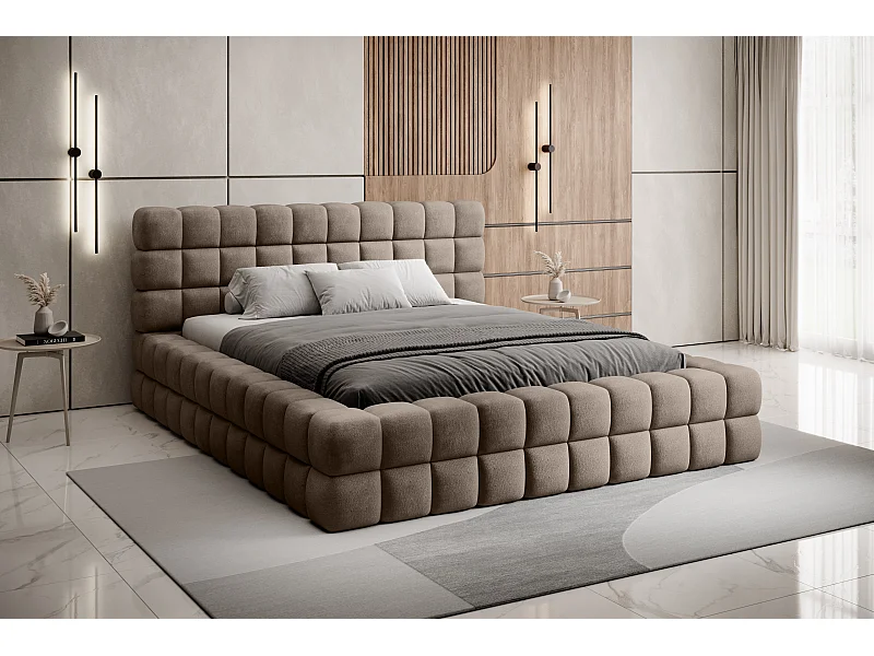 Lit Dario M (160x200)/Tissu/Marron