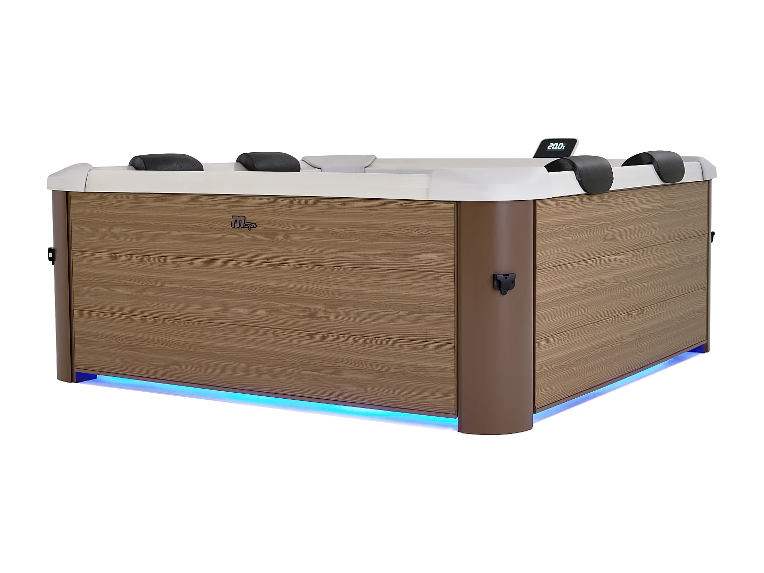 Spa semirigida MSpa 6 posti Naturale chiaro con LED e accessori -128 getti L160 x l160 x H65 cm - NAPUKA di MSPA
