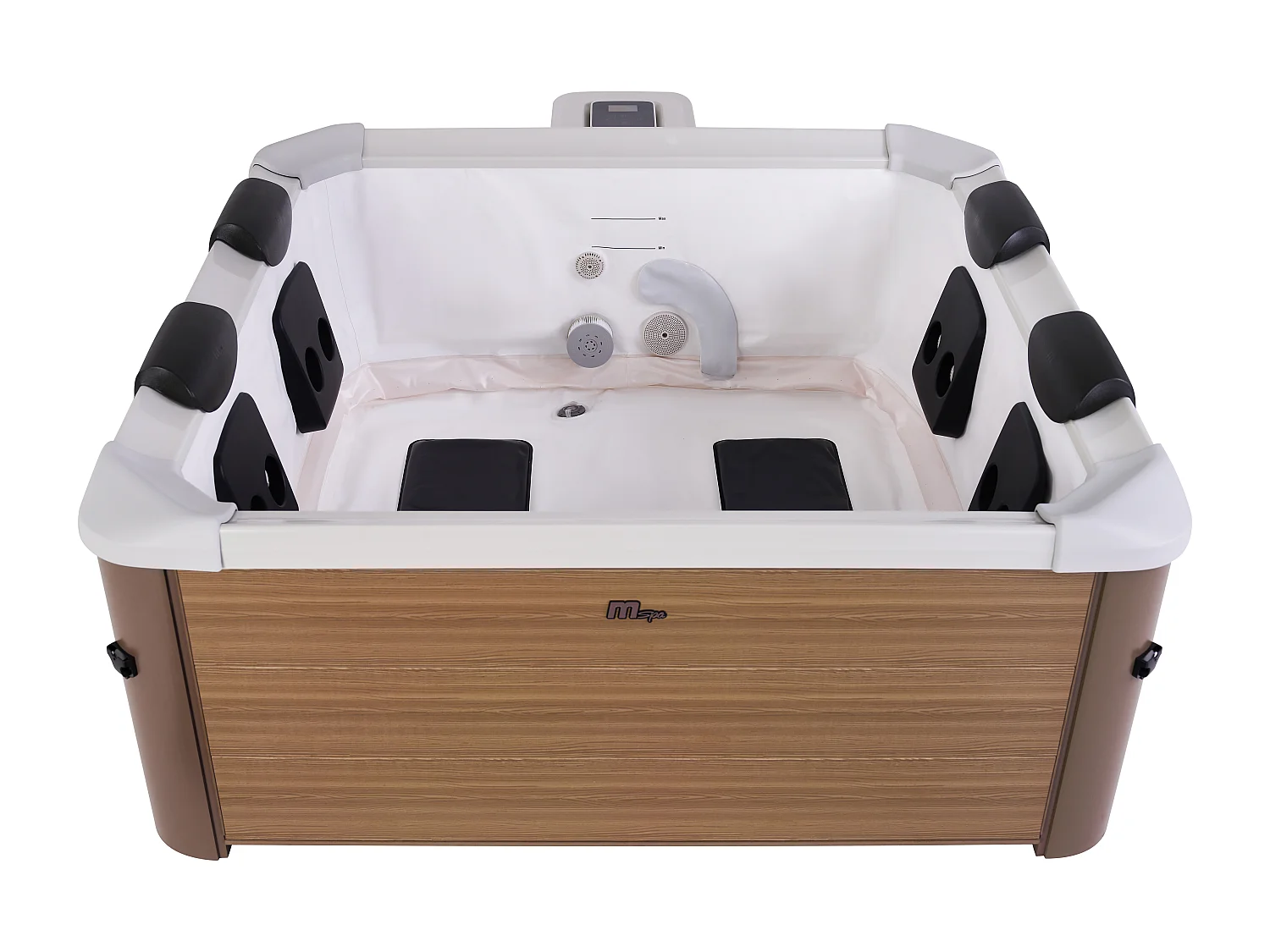 Spa semi-rigide MSpa 6 places naturel clair avec LED et accessoires -128 jets - L160 x l160 x H65 cm - NAPUKA