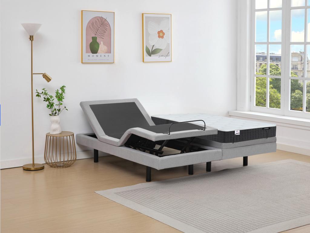 Dekoratives Bett mit elektrischer Relaxfunktion + Taschenfederkern- & Memor günstig online kaufen