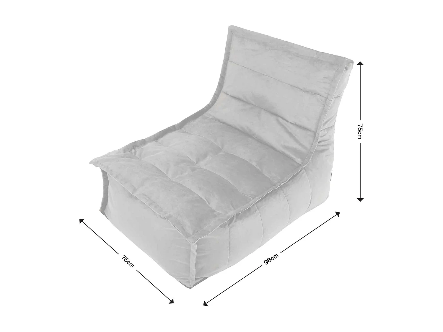 Lot de 2 Poufs méridienne velours jaune ocre - DOLCE