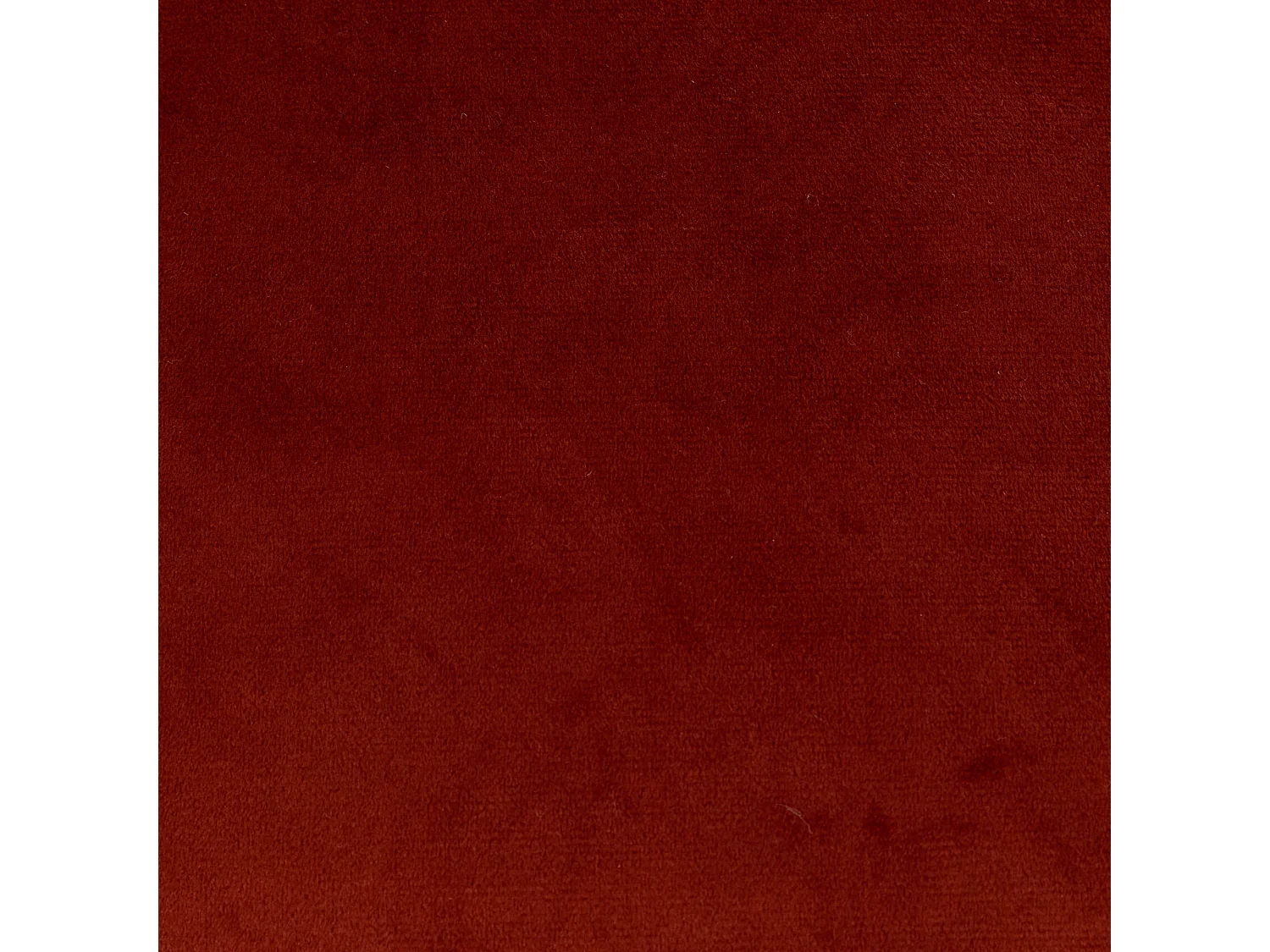 Pouf repose-pieds carré velours terracotta - AMARA