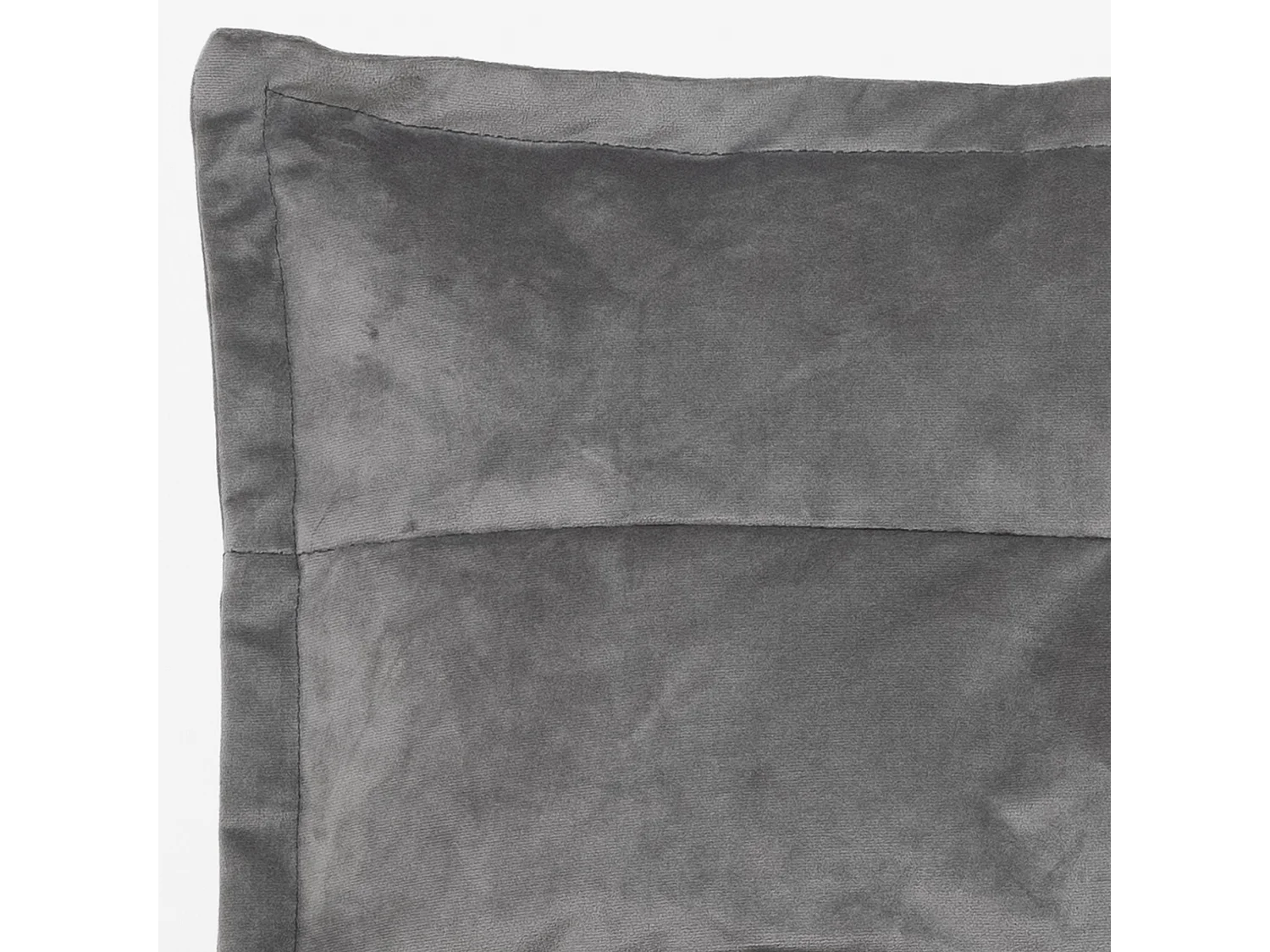 Pouf velours avec large repose-pieds gris anthracite - DOLCE