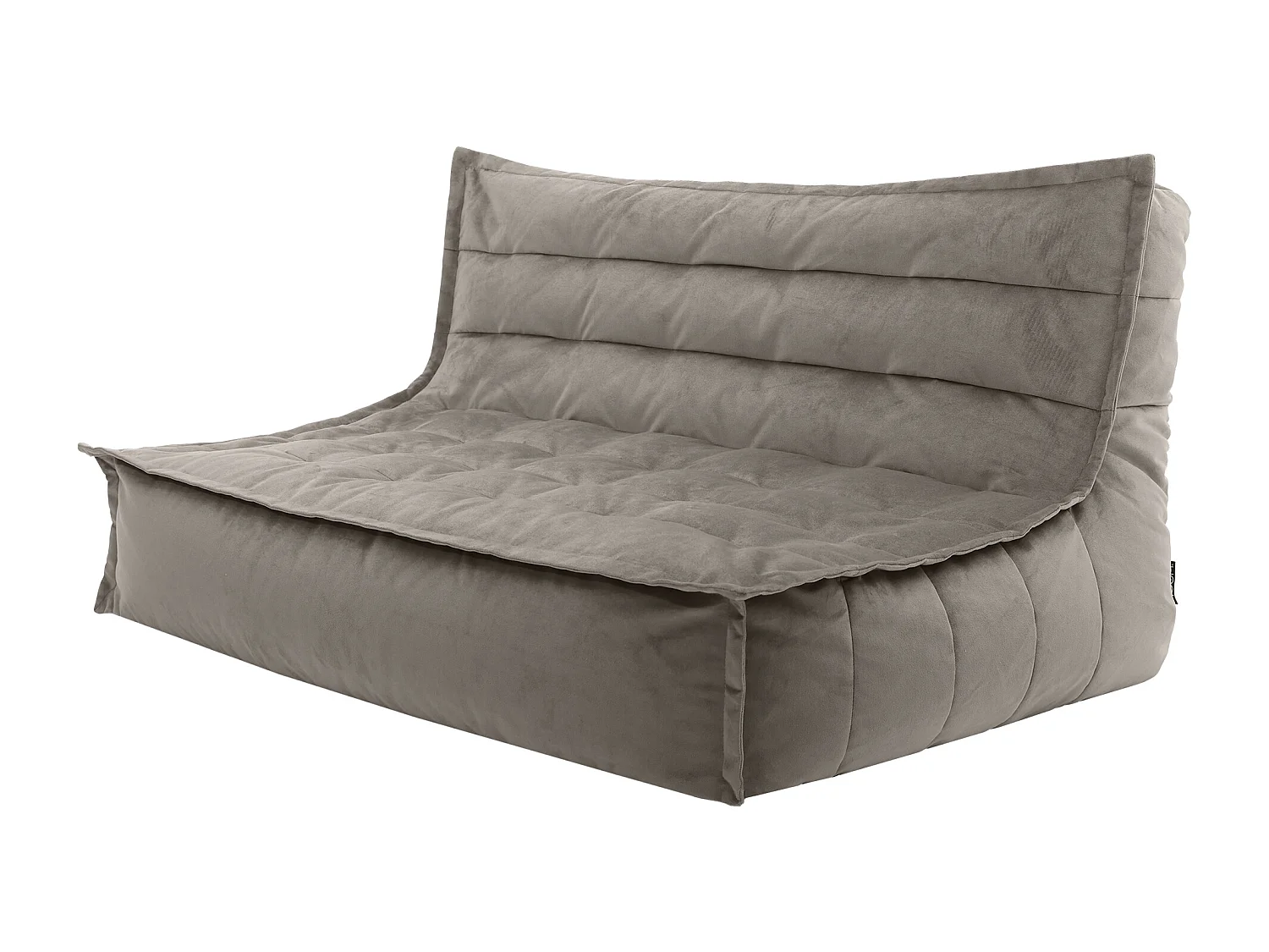 Pouf canapé de sol en velours gris anthracite - KOTA