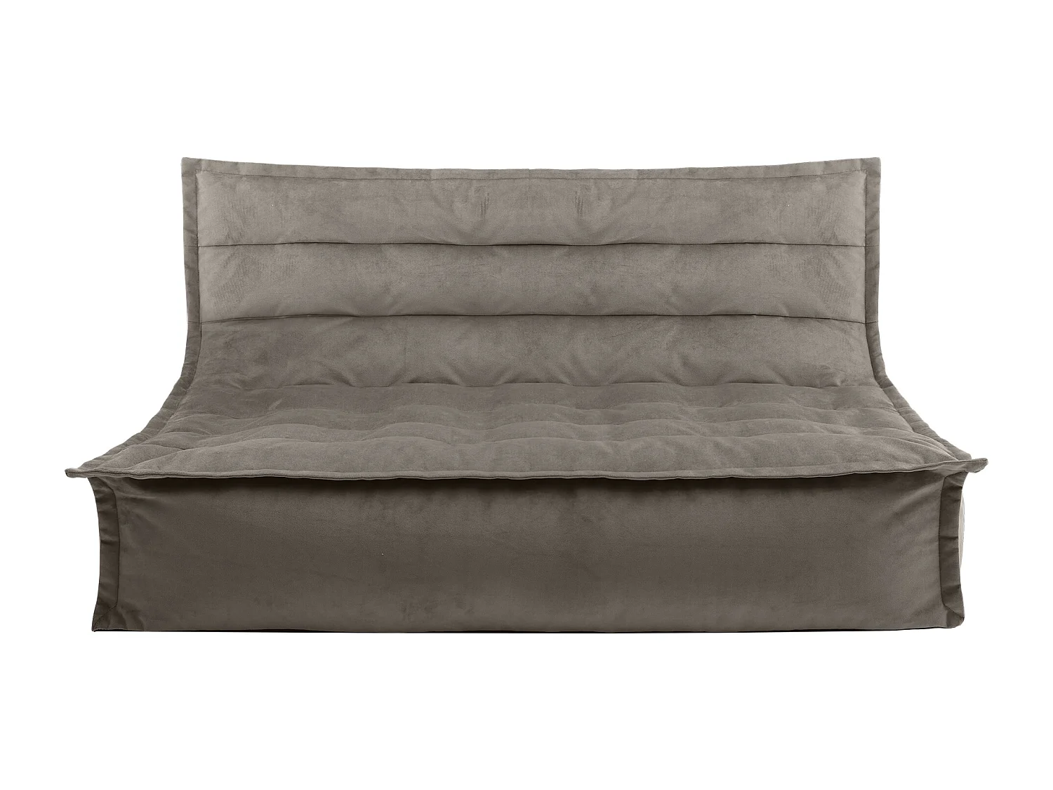 Pouf canapé de sol en velours gris anthracite - KOTA