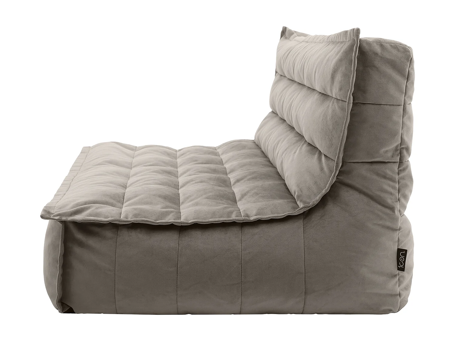 Pouf canapé de sol en velours gris anthracite - KOTA