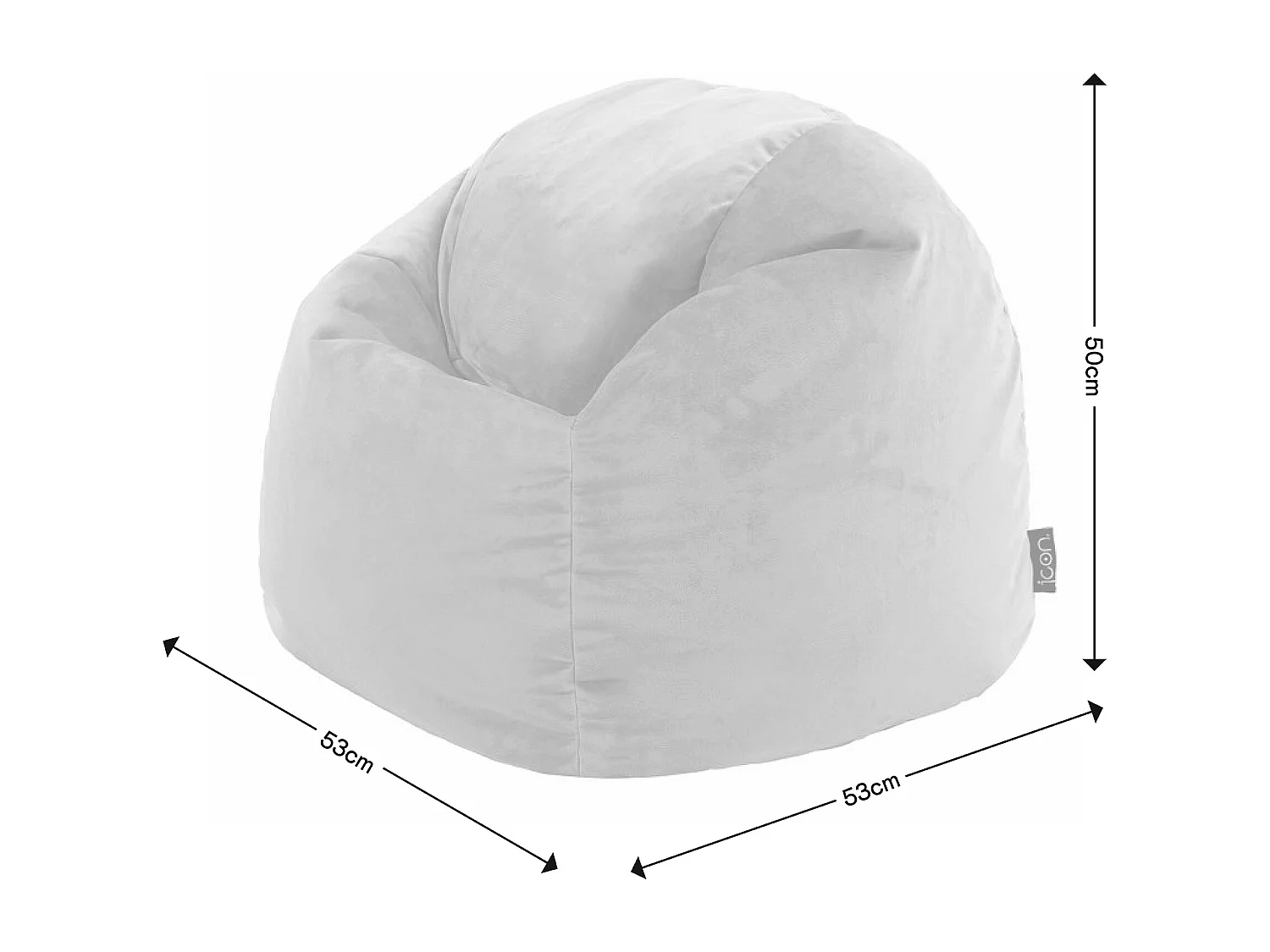 Pouf enfant velours rose - AURORA