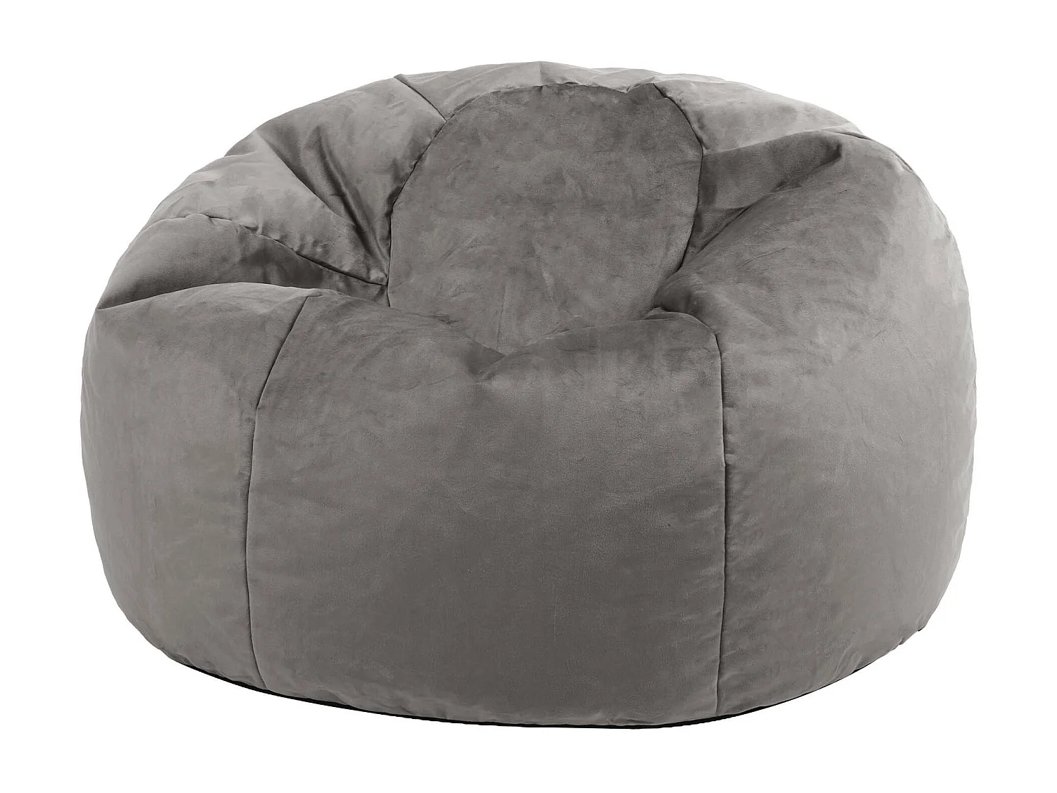 Pouf classique velours gris anthracite - AURORA