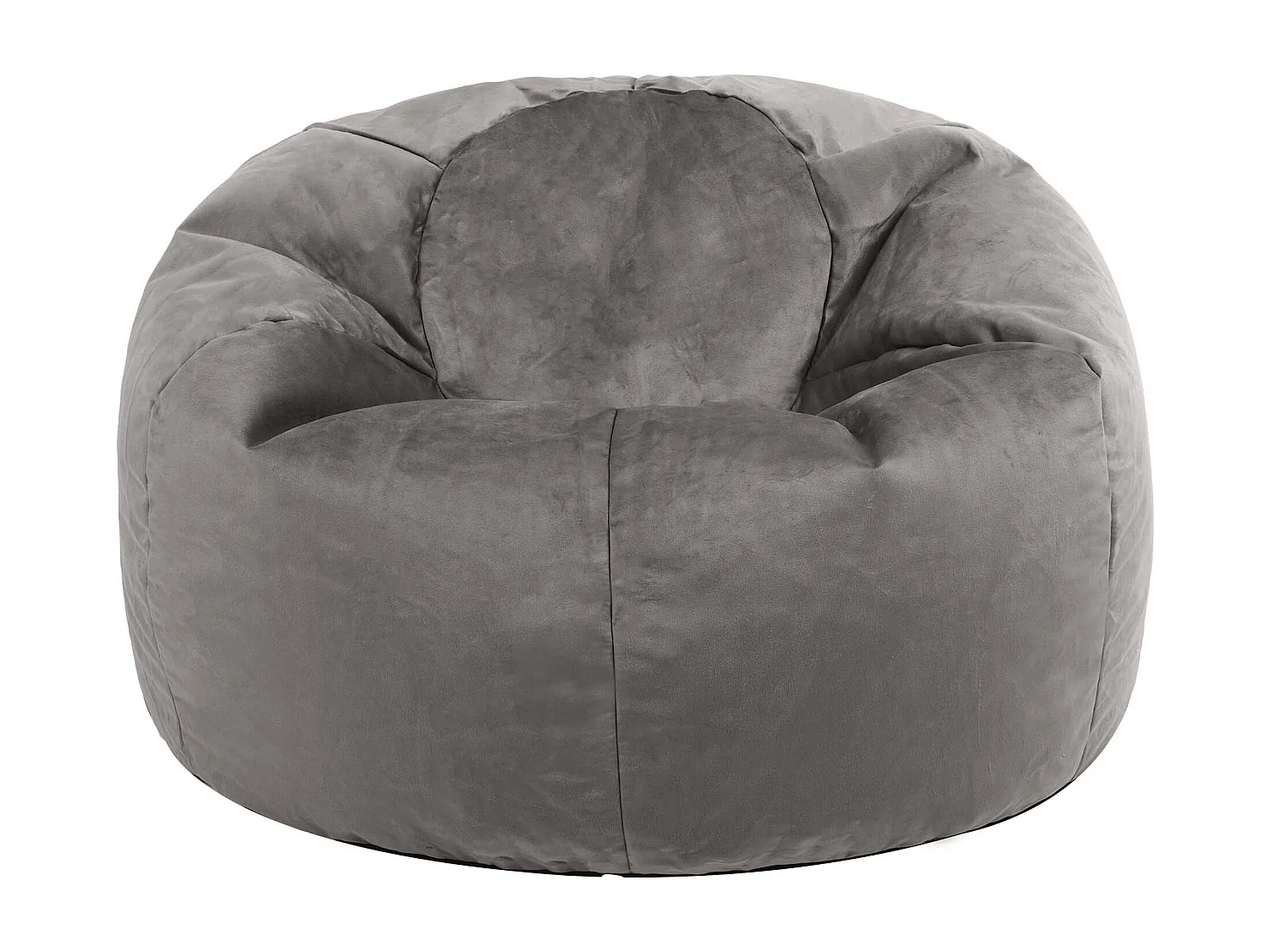 Pouf classique velours gris anthracite - AURORA