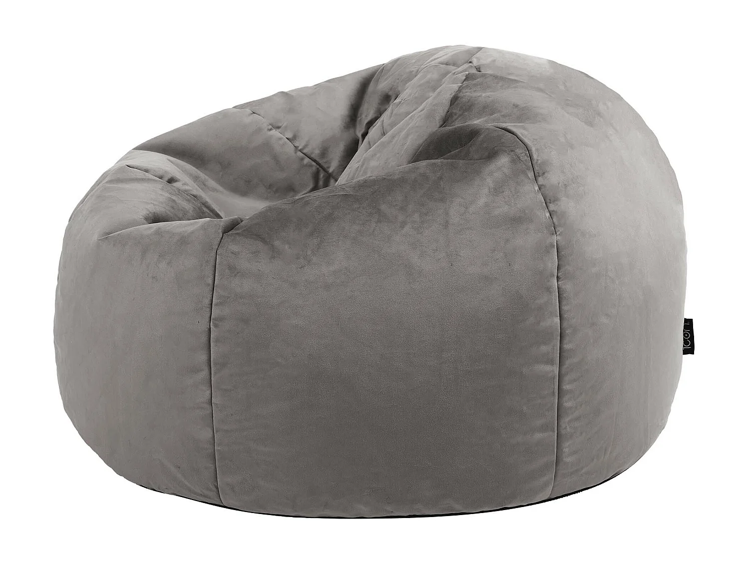 Pouf classique velours gris anthracite - AURORA