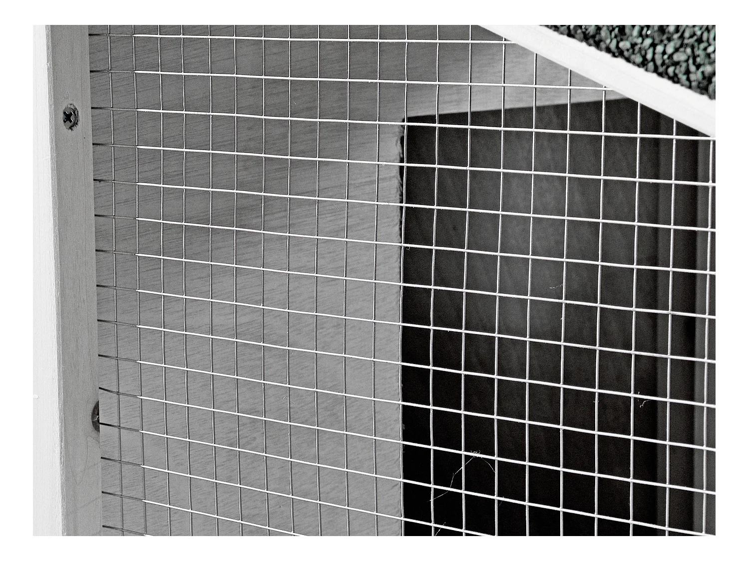 Poulailler en bois avec enclos - 4 poules - L. 173 x P.  64 x H. 108 cm - Blanc - LEVAS