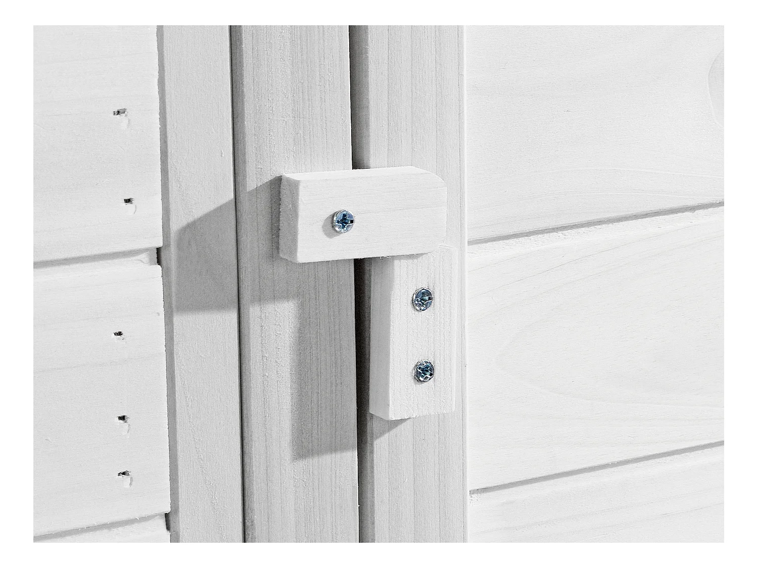 Poulailler en bois avec enclos - 4 poules - L. 173 x P.  64 x H. 108 cm - Blanc - LEVAS