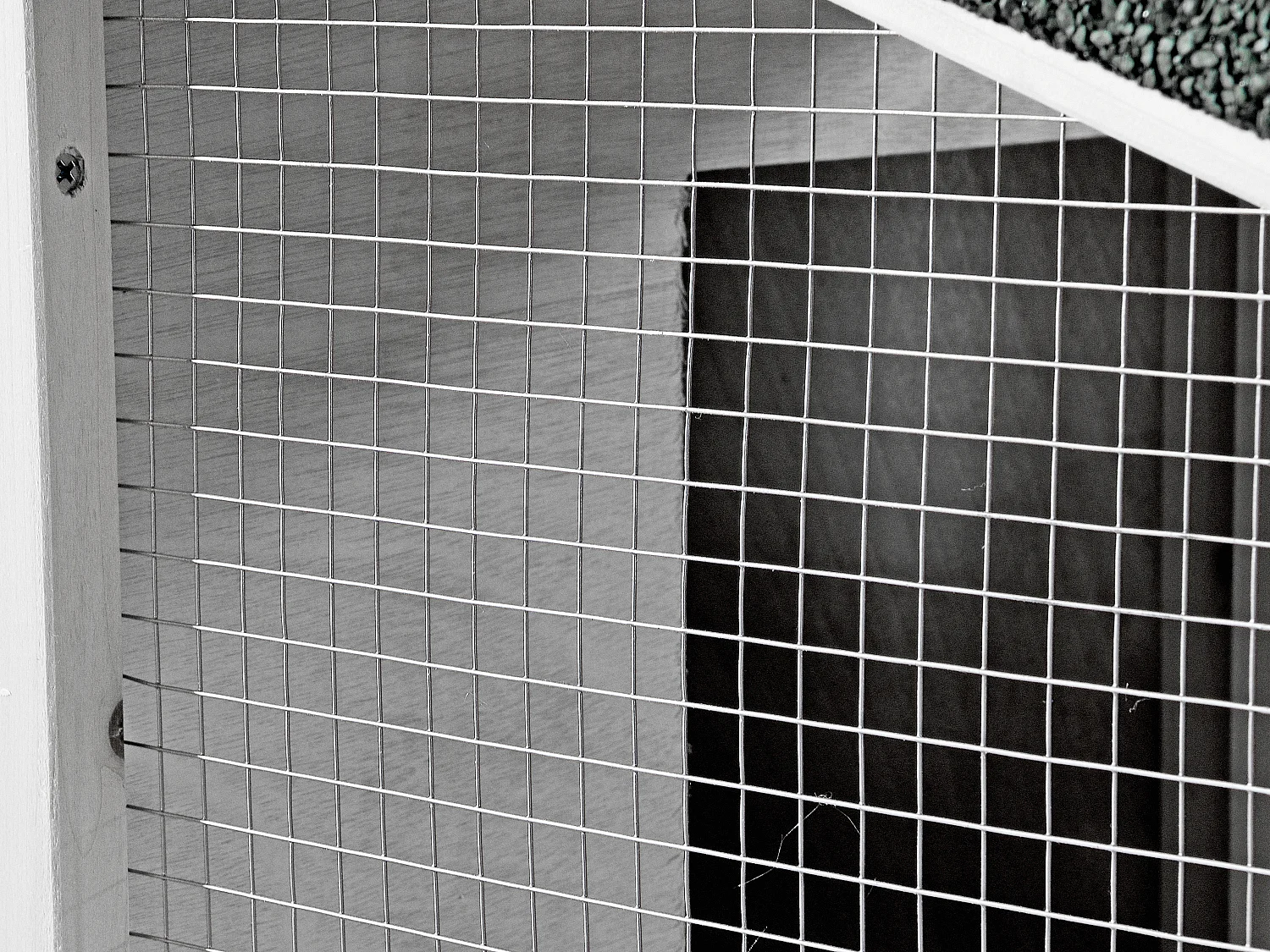 Poulailler en bois avec enclos - 4 poules - L. 173 x P.  64 x H. 108 cm - Blanc - LEVAS