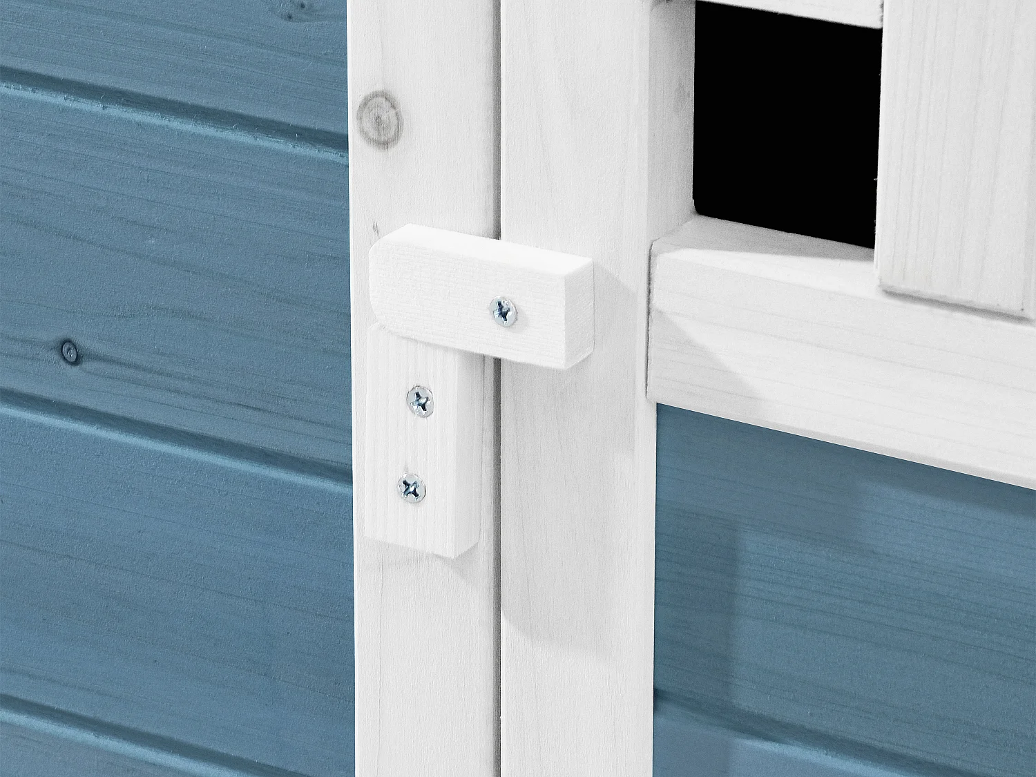 Hühnerstall aus Holz mit Legenest - für 2 Hühner - 106 x 64 x 71 cm - Blau & Weiß - ANSER