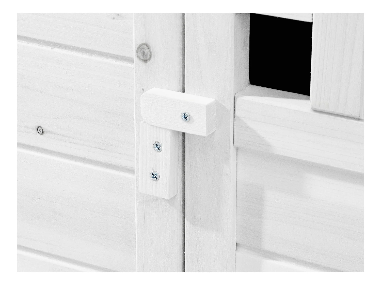 Gallinero de madera con ponedero - 2 gallinas - L. 106 x Prof. 64 x Alt. .71 cm - Blanco - ANSER