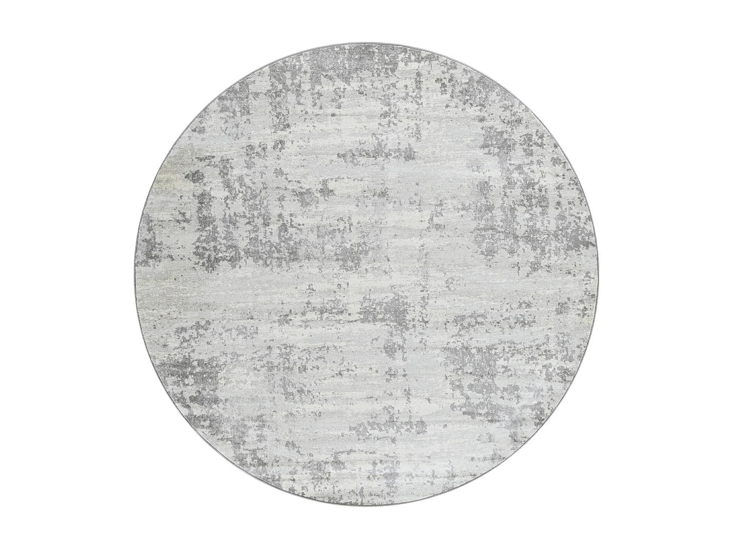 Rond Modern Abstract Tapijt - Grijs/Ivoor - Ø 160cm - VICTOIRE