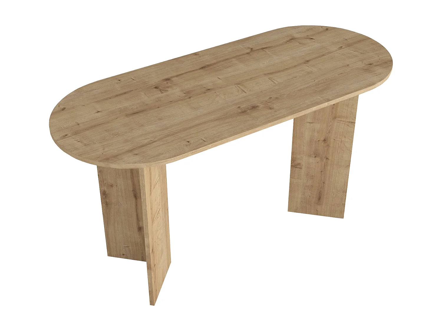 Bureau console - Coloris : Naturel clair - TOPANIA