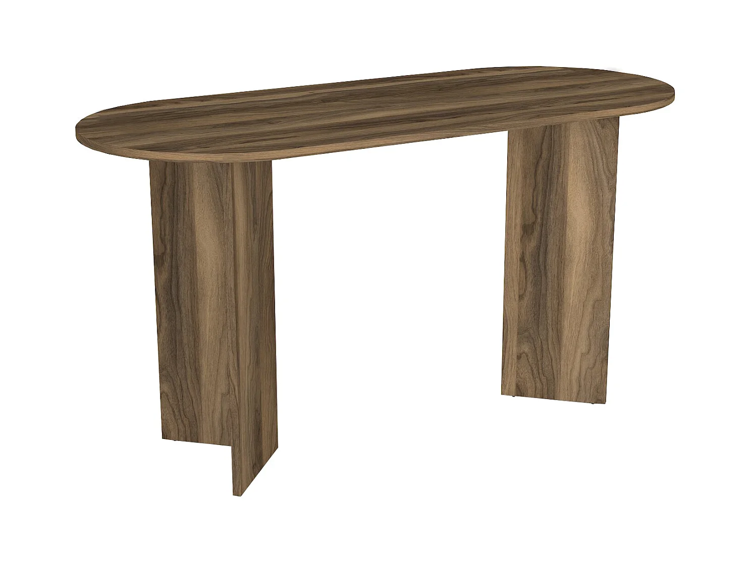 Escritorio consola - Color: Natural oscuro - TOPANIA