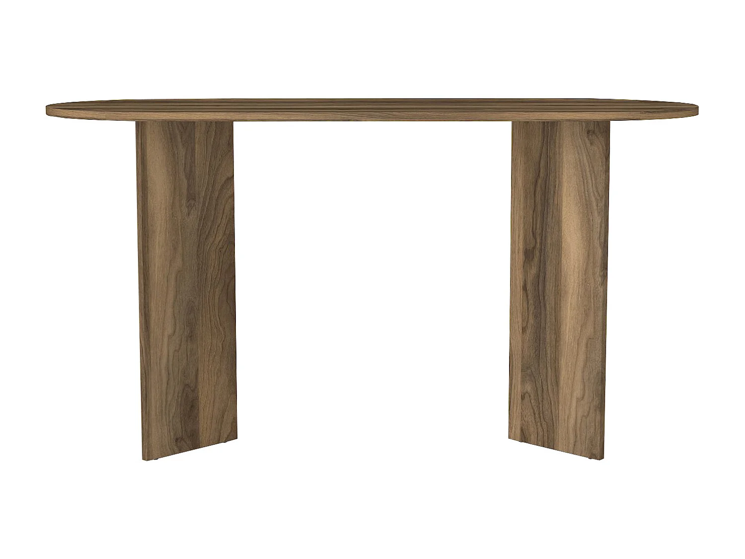 Bureau console - Coloris : Naturel foncé - TOPANIA