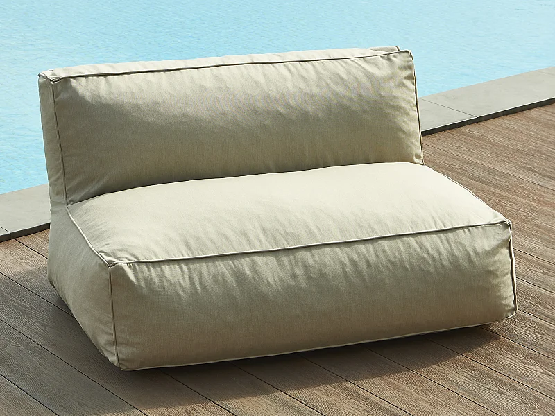 Canapé 2 places de jardin en tissu - Beige - NOUMARA de MYLIA