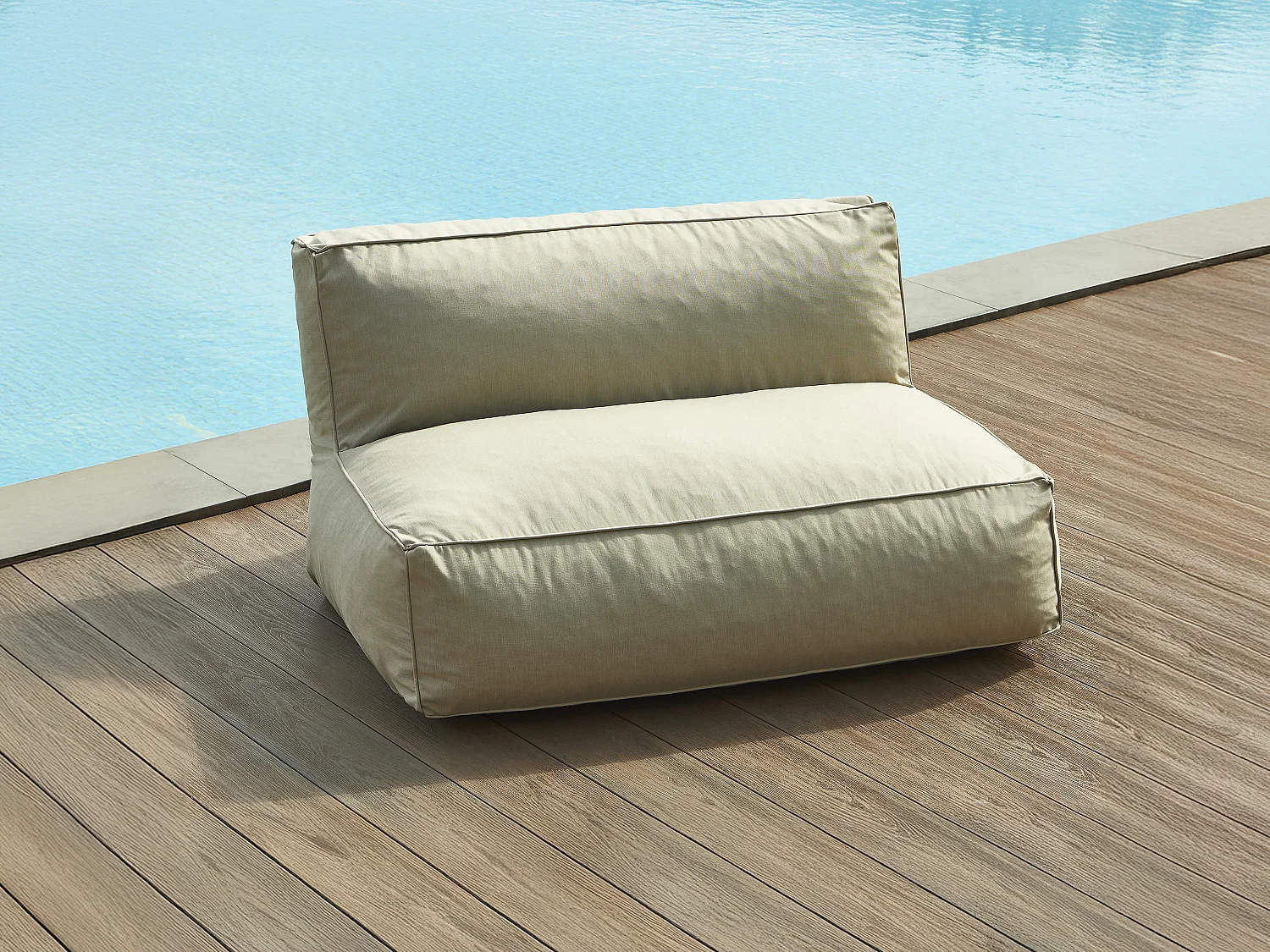 Canapé 2 places de jardin en tissu - Beige - NOUMARA de MYLIA