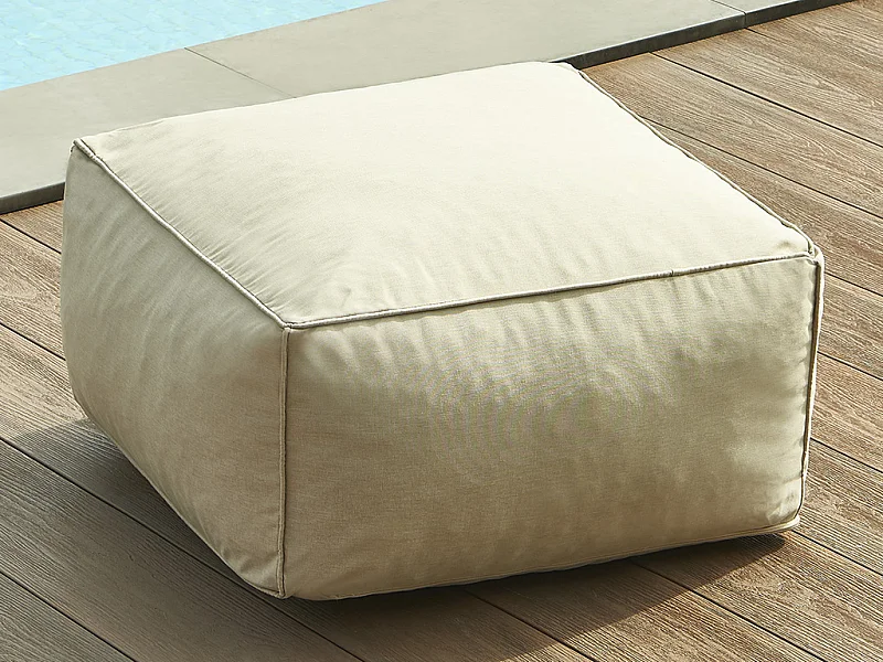 Pouf de jardin en tissu - Beige - NOUMARA de MYLIA