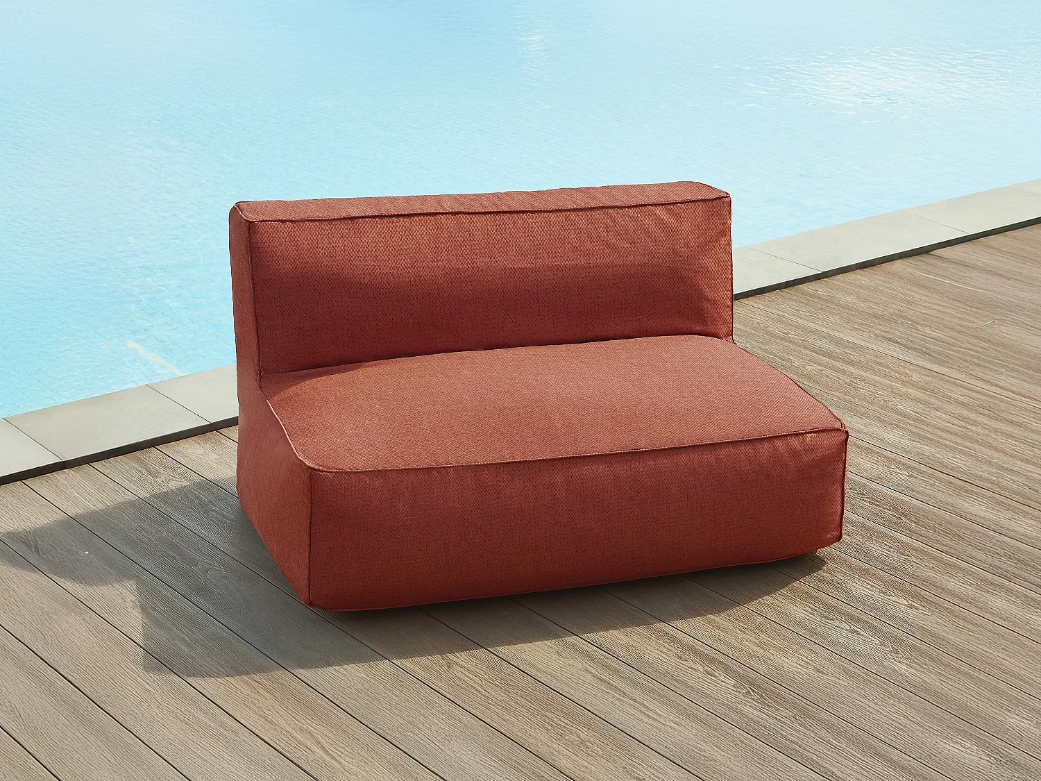 Canapé 2 places de jardin en tissu - Terracotta - NOUMARA de MYLIA