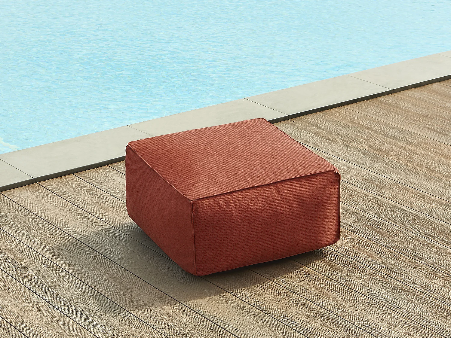 Pouf de jardin en tissu - Terracotta - NOUMARA de MYLIA