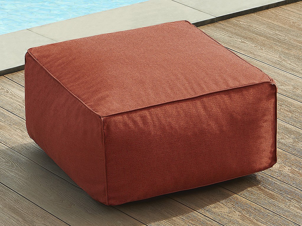 Trädgårdspuff i tyg - terrakotta - NOUMARA från MYLIA
