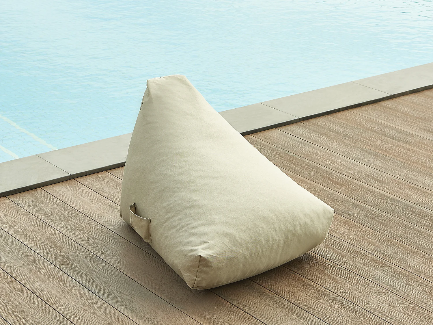 Pouf poire de jardin en tissu - Beige - NOUMARA de MYLIA