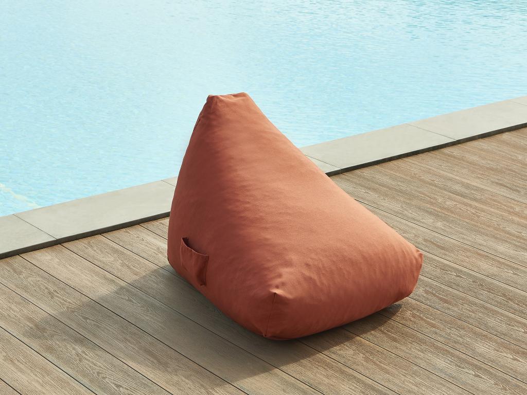 Pouf poire de jardin en tissu - Terracotta - KURUBI de MYLIA