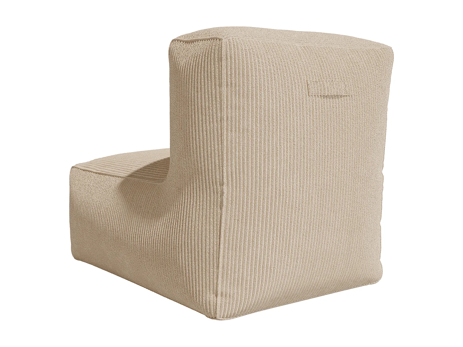 Fauteuil van beige ribfluweel NOUMARA